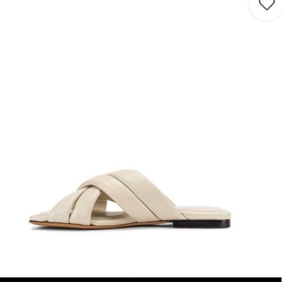 Anine Bing Eve Cream Padded Slide Sandals - Picture 5 of 11